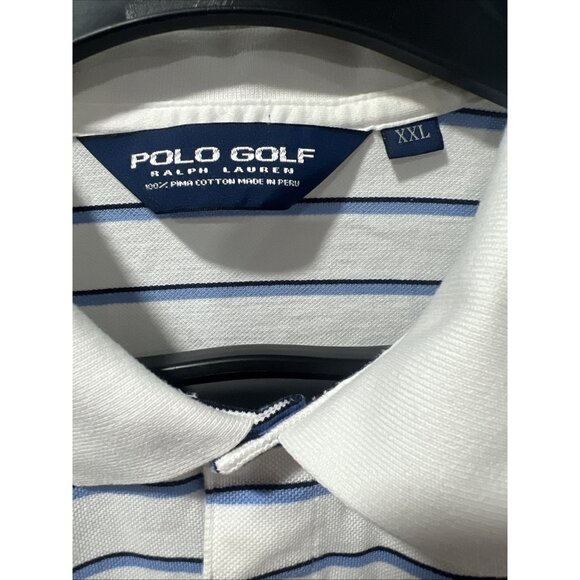Polo by Ralph Lauren Collar 3 Button Short Sleeve Stripe Design Men's Size XXL - Picture 5 of 12